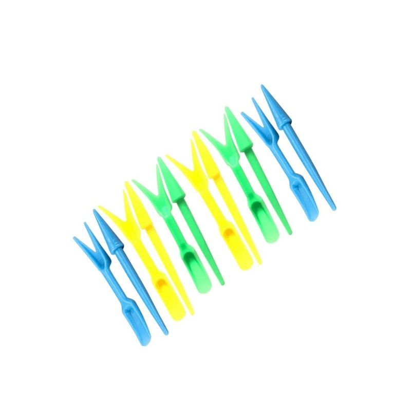 6 Sets Multicolor Planting Seedlings Dibber Widger Garden Tool Plastic