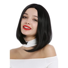WIG ME UP - YZF-4365-1B Women's Short Concave Bob Longbob Wig Middle Parting Black