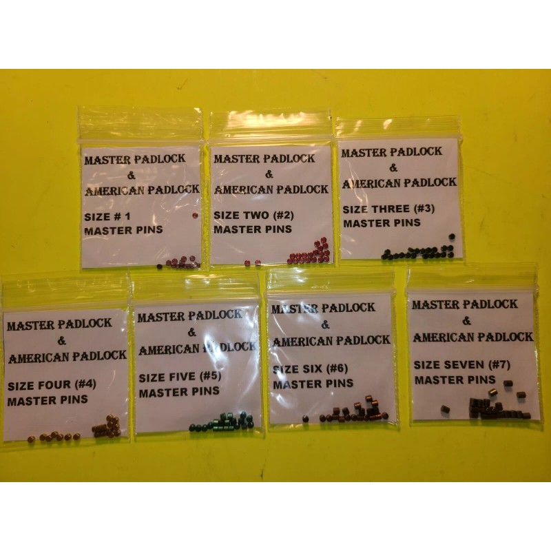 MASTER AMERICAN PADLOCK CYLINER REKEYING PINNING KIT MASTER & STANDARD