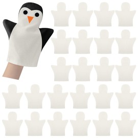 24 Pcs DIY Cotton Hand Puppet Kit 8 x 9.8 Inch Making Your Own Puppets Blank Fabric for DIY Crafting Storytelling Family Activities Art Party Supplies Creative Play Holiday Subject Gifts