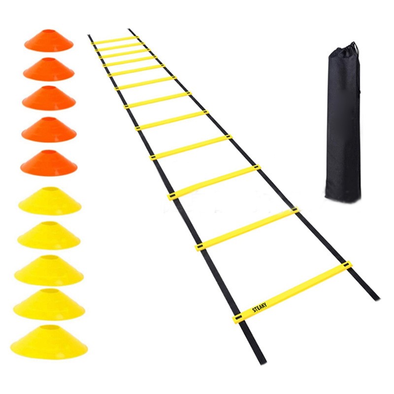 Agility Ladder 12 Rung 20ft Speed Training Ladder Equipment Set