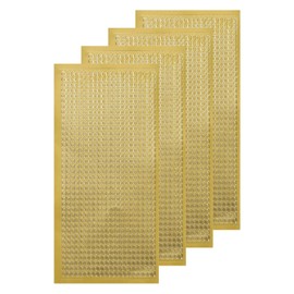 MECCANIXITY 4 Sheets Nail Gold Art Stickers Decals 3D Chains Line Metallic Sticker Holographic Self Adhesive for Nail Scrapbook DIY Decoration