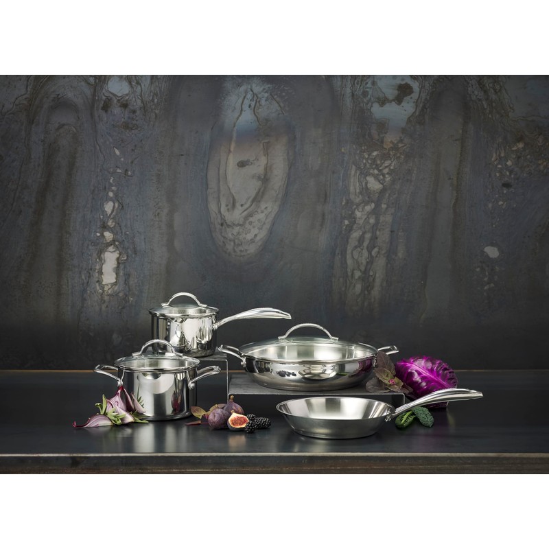 Scanpan STS Stainless Steel 1.2QT Saucepan with Lid, 18/10 Stainless