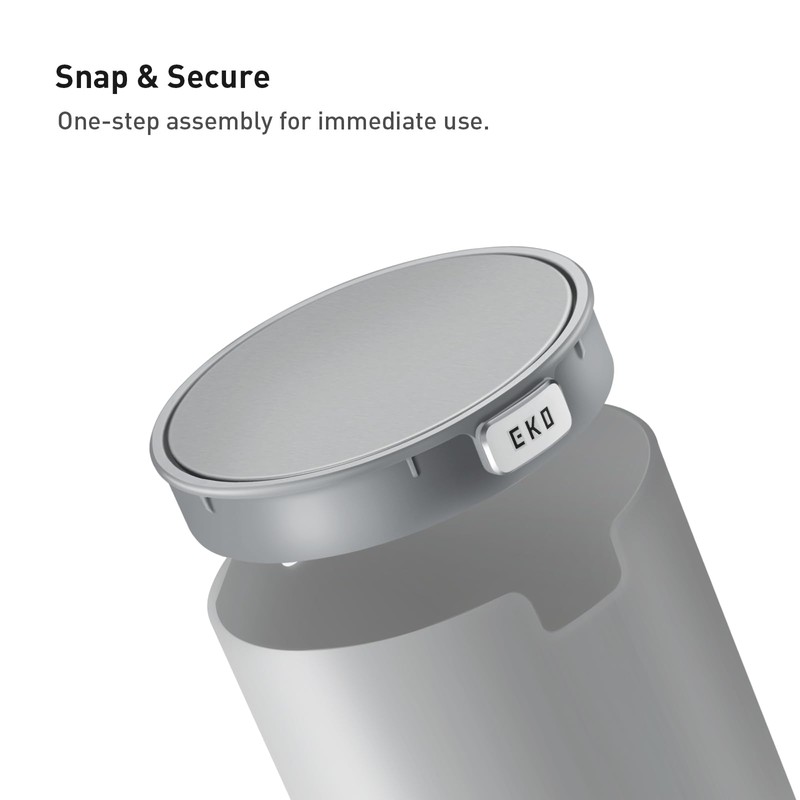 EKO Mini Desk Trash Can with Swing-Top Lid 0.4 Gallon