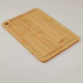 Small Bamboo Cutting Boards with Juice Groove, Wooden Chopping Board for Kitchen, Charcuterie Board, Wooden Cutting Board for Meat, Cheese, Fruits, and Vegetables (1, Bamboo Wood Color, 11"L x 7.8"W)