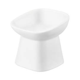 Yamazaki Home Tower Elevated Ceramic Pet Food Bowl - Angled, Non-Slip, Microwave & Dishwasher Safe - 6.7Oz