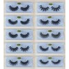 Mixed Size 3D Fluffy False Eyelashes, 10 Pairs Wispy Cat
