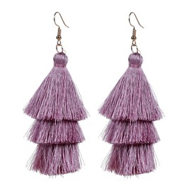 Purple Dangle Earrings for Women Boho Earrings for Women Long Tassel Earrings Earrings Jewelry Gifts for Women