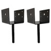 Automotive Authority U Shaped 6x6 Deck Post Concrete Anchor Spike