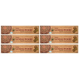 GOLOKA Organika Series Collection high end Incense Sticks- 6 Boxes of 15 GMS (Total 90 GMS) (Sandalwood)