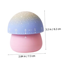 ULTECHNOVO Mushroom Design Mechanical Timer Cute Cartoon Kitchen Timer for Cooking Baking and Egg Boiling for Home and Study Use Random Color