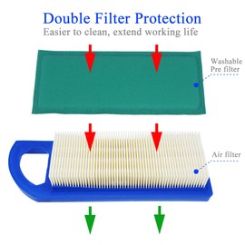 Ferilter Air Filter for 698083 697153 797008 697015 Pre Filter 697634 795115 Stens 102-875 Oregon 30-122 Craftsman 33425, Pack of 2
