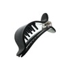 VingTAINE H7742-BK- Hair Clip, Marble Pattern, Nuance, Wide, Wide Ponytail,