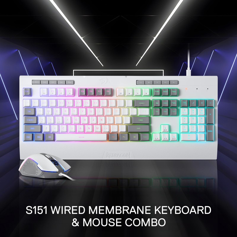 Redragon S151 Gaming Keyboard & Mouse Combo, 104 Keys K525