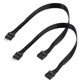 Iesooy Motherboard Front Panel Extension Cables, F Panel 9-Pin Male Extension Cable, Power Reset LED Hard Drive Connector for PC Case Chassis, Computer Reset Hard Drive Adapter, 30cm（11.8 in） 2 Pack