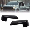 ALLTIMES Pair Gloss Black Mirror Cap Cover Replacement For Chevy