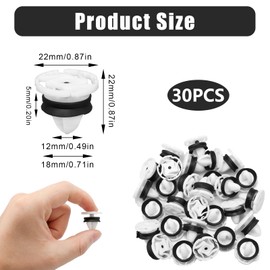 30 x Door Trim Padding Mounting Clips, 7703077476, Door Trim Mounting Clips, Universal Brackets Replacement, Compatible with 308 508 C4 DS4