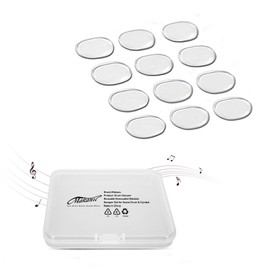 makanu Drum Gel, 12 Pcs Clear Silicone Drum Dampeners for Snare, Tom, Cymbals