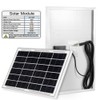 12V Solar Panel with 6 Optional Adapter Plugs,10W Solar Panel