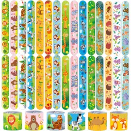 Seamart Snap Bracelet Children's Set, 30 Pieces Clapping Bracelet, Snap Bracelets, Colourful Bracelets, Slap Bracelets, Slap Bands, Snap Bracelets, Party Bags, Children's Birthday Party Favours for