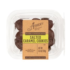 Asher's Chocolates, Salted Caramel Cookie in Rich, Dark Chocolate, Gourmet Sweet and Salty Candy, Small Batches of Kosher Chocolate, Family Owned Since 1892 (6 oz, Dark Chocolate)