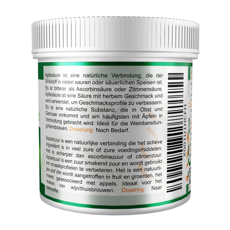 Special Ingredients Malic Acid Powder 500 g Highest Quality (German