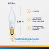 Technical Precision CA5 7.5 Watt Chandelier Bulb Replacement for Satco