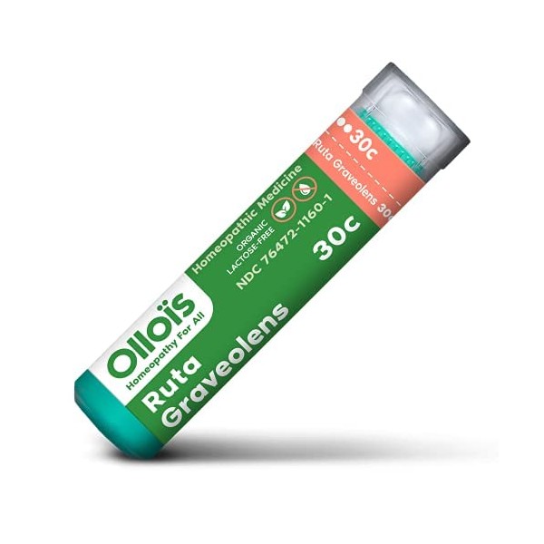 OLLOIS Ruta Graveolens 30c, Organic, Lactose-Free Homeopathic Medicine, 80 Pellets (Pack of 1)