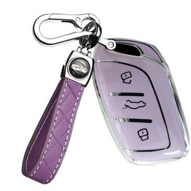 ontto 3 Buttons TPU Car Key fob Cover Fit for MG HS GT ZS EV ZX MG5 MG6 Roewe RX3 RX5 RX8 ERX5 I6 I5 for MG 4 2023 Mg4 Smart Key Case Shell Key Holder Keychain Keyring Protector Accessories Purple B