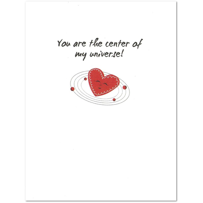 Planet Pluto Valentine's Day Card (4.25" X 5.5") by Nerdy