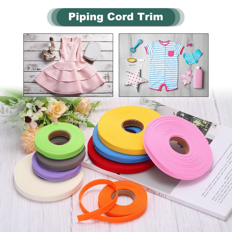 QUARKZMAN 1 Inch Single Fold Bias Tape Polyester Continuous Bias