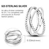 NARMO Rings for Women Entwined Line Band Ring 925 Sterling