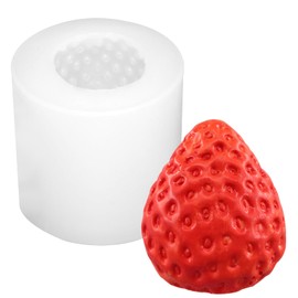 Large 3D Strawberry Silicone Mold Vivid Strawberry Fruit Chocolate Candy Fondant Mold Big Fruit Soap Candle Making Mold
