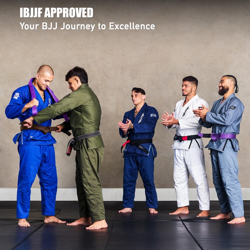 Elite Sports Brazilian Jiu Jitsu BJJ Cinturones (café, A1)