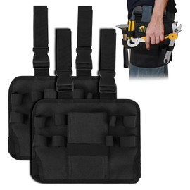 Lyfengdeam Z 2.0 Tool Pouch, Repair Tool Bag Around Your Leg, Holster Leg Pocket Pouches, Utility Mini Tool Organizer Pouch with Belt Clip for Carpenters Electricians Diyers (2 Pcs)
