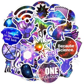 QTL Waterproof Vinyl Stickers for Laptop Skateboard Car Decal (50Pcs Galaxy Style)