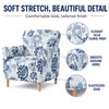 HonorHut Blue Armchair Slipcover with Lotus Prints