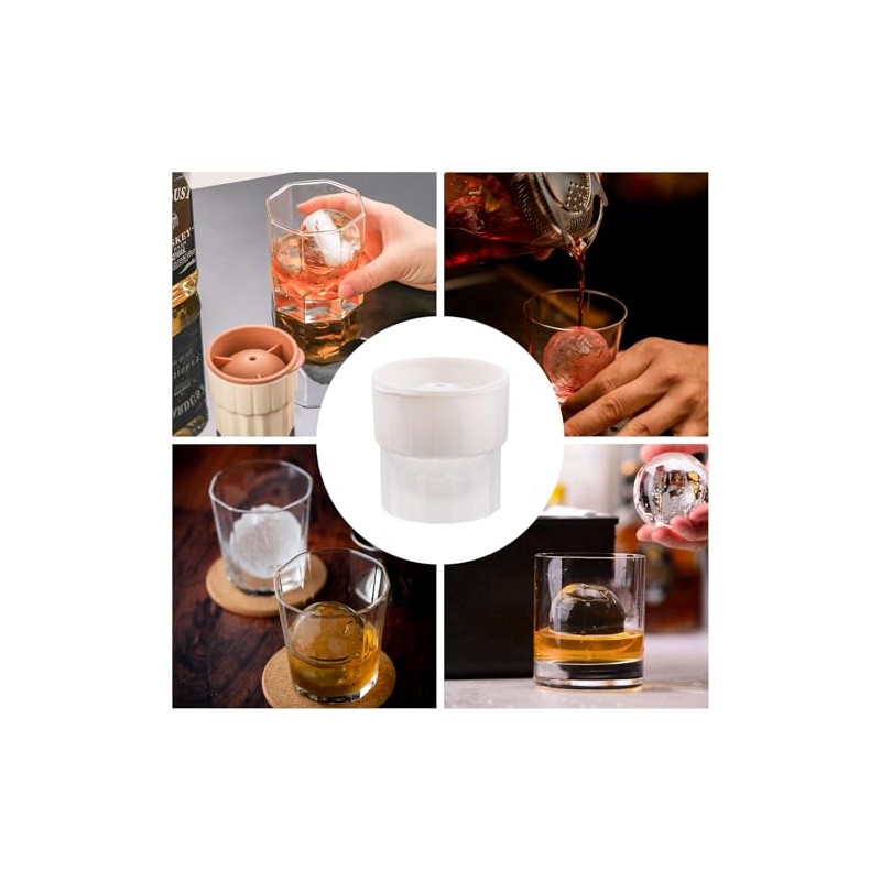 Molde redondo de silicona para cubitos de hielo, molde para
