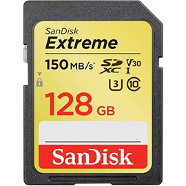 SanDisk SDSDXV5-128G-ANCIN 128GB Extreme SD 150/70MB/S RW C10 UHS U3 V30 A