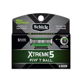 Schick, Cartuchos para Rastrillos Xtreme 5 Pivot Ball, 4 Unidades