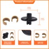 Yls Archery Slide-On Kisser Button Black with Copper Anchor Clips