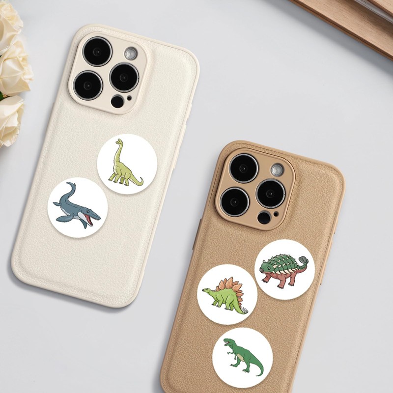 500PCS Round Dinosaur Stickers 2.5cm Kids Reward Stickers 8 Patterns