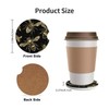 Buyidec Golden Honey Bees Absorbent Car Coasters 2 Pack Cup