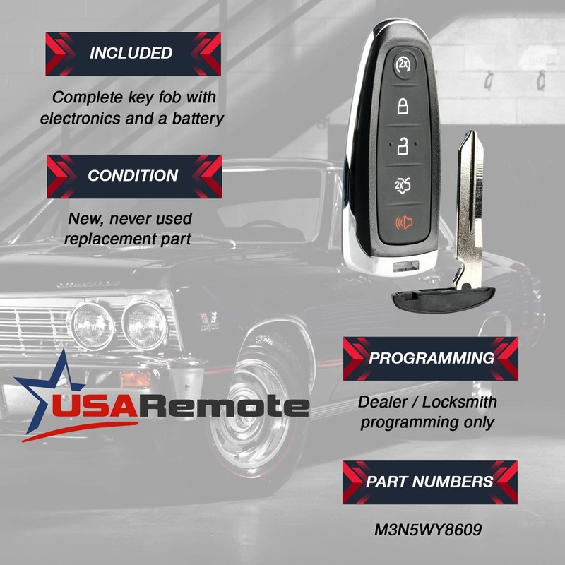 fits 2011-2019 Ford Lincoln Smart Key Fob Keyless Entry Remote