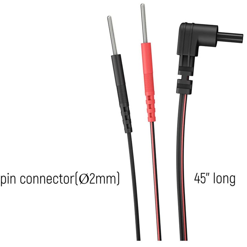 QUEAMBLER Tens Electrode Connection Cable DC 2.35 Male 2.0 mm