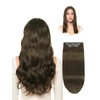 LOVELINE Seamless Clip in Hair Extensions Real Human Hair, Invisible