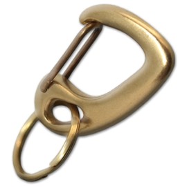 Kondo 4992834622007 Key Chain, Brass, Belt Hook, Made in Japan, Fashionable, Ring Included, Metal Fittings, Black