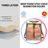 MIER Insulated Lunch Bag Roll Top Lunchbox for Women Men