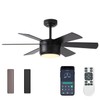 SHOWDI 42 Inch Ceiling Fan with Lights and Remote, 6