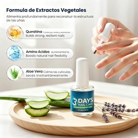 3 Días Aceite De Cuidado De Uñas,2026 Actualizado Fortalecedor De Uñas Con Queratina, Reparador Intensivo De Uñas, Hidratante Y Brillo Para Uñas Quebradizas, Para Mujeres (1 unidad)